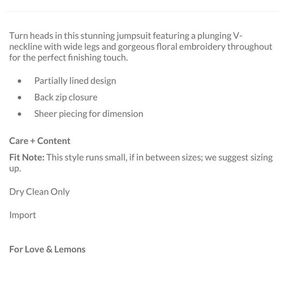 For Love & Lemons Temecula Jumpsuit/ size S - Picture 6 of 10